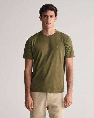 Klassisk t-skjorte i regular-fit JUNIPER GREEN M