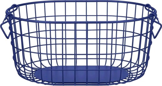 Blomus Storage Basket   17 X 37 X 27 Cm   Kago   Mazarine Blue   Blue   L 27.6CM