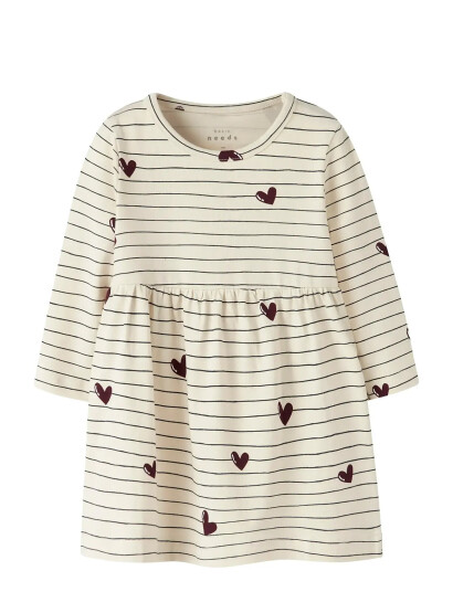 name it Nbfvandora Ls Dress Box - Cream - 56