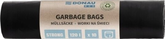 Donau Søppelsekker Eco* Sterke Ldpe 120 L 10 Stk Svarte