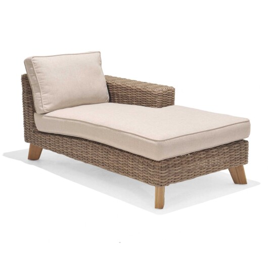 Lifestyle Garden Bahamas sjaiselong Teak/natur med beige pute Beige Lifestyle Garden Bahamas sjaiselong Teak/natur med beige pute Beige