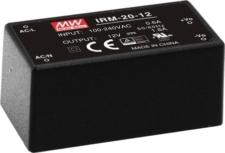 Mean Well Irm-20-3.3 20 W 85 264 V 4.5 A Svart Rohs Ite En/Ul/Iec 60950
