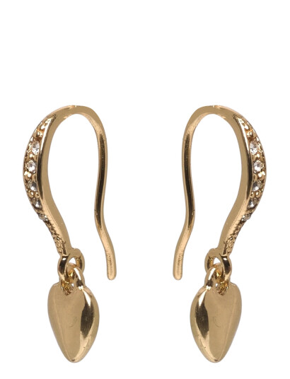 PILGRIM Dixie Heart Earrings Gold Plated Guld One Size