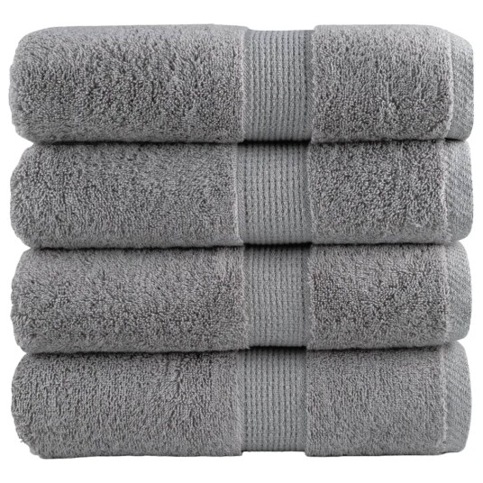 Premium vaskehåndklær SOLUND 4 stk grå 30x30 cm 600 g/m² Premium vaskehåndklær SOLUND 4 stk grå 30x30 cm 600 g/m²