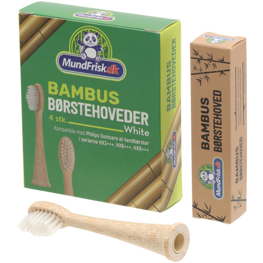 Bambusbørstehoder for Philips SoniCare MundFrisk White