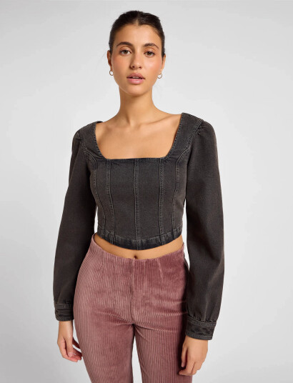 Lee Jeans Denim Corset - Black - S