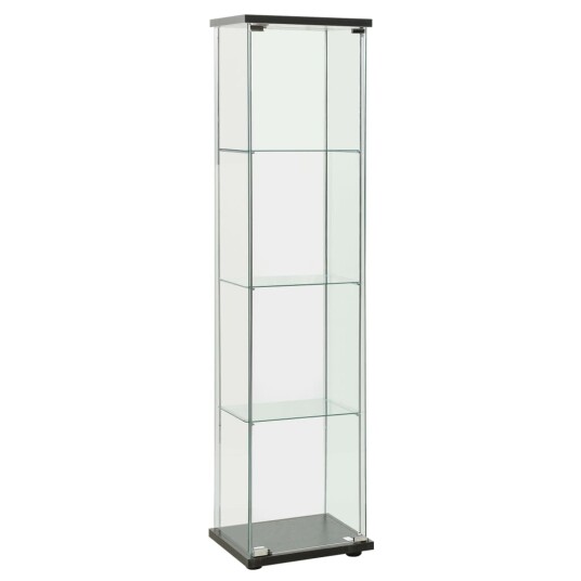 Oppbevaringsskap herdet glass svart