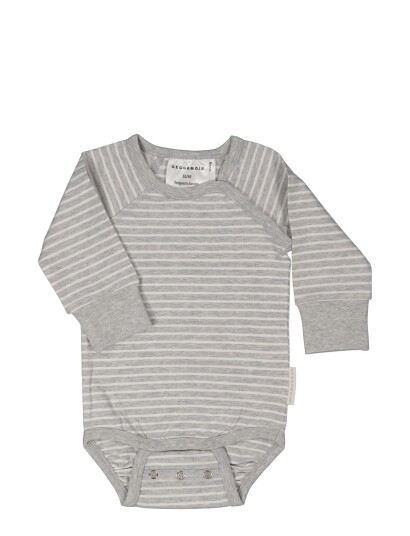 Geggamoja Baby Body L.s Classic - Grey - 50-56