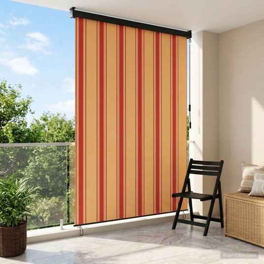 vidaXL Rullegardin Flerfarget 160 x 250 cm Stoff og Aluminium vidaXL Rullegardin Flerfarget 160 x 250 cm Stoff og Aluminium