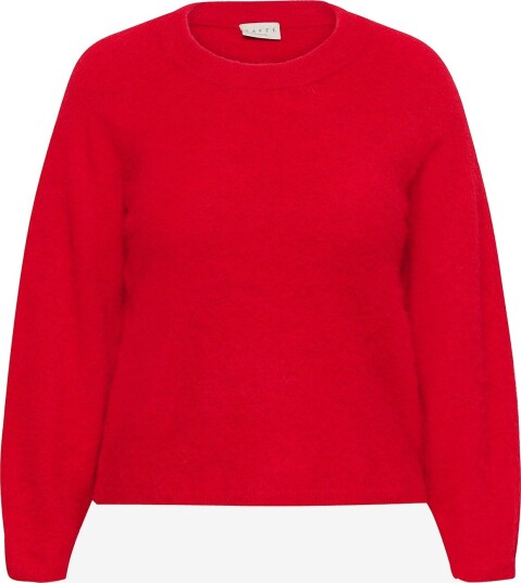 KAFFE Curve   Genser KCjordi Knit Pullover   Rød