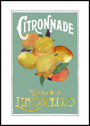 Vintage Limoncello Citronnade Plakat / 70x100