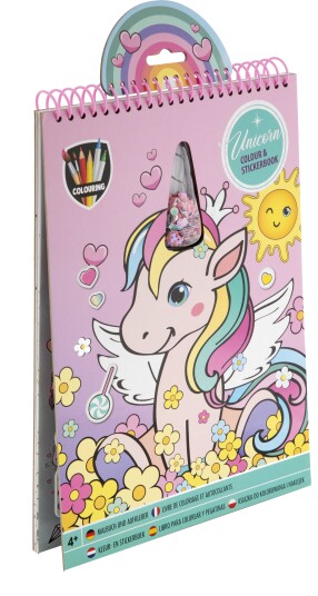 Grafix A4 Colouring & Stickerbook Unicorn 150114