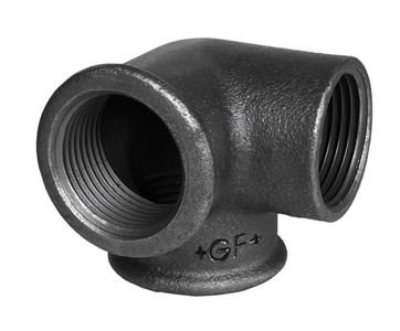 Sort Vinkel m/sideutløp 3/4"