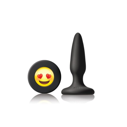 Moji's ILY Svart Mini Silikon Plugg med Emoji