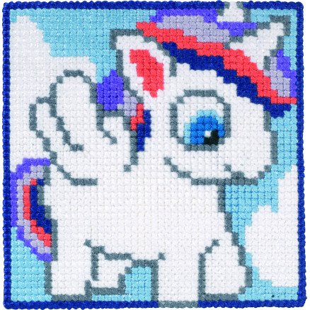 Permin Permin Broderisett for barn Straw Straw Unicorn 25x25cm