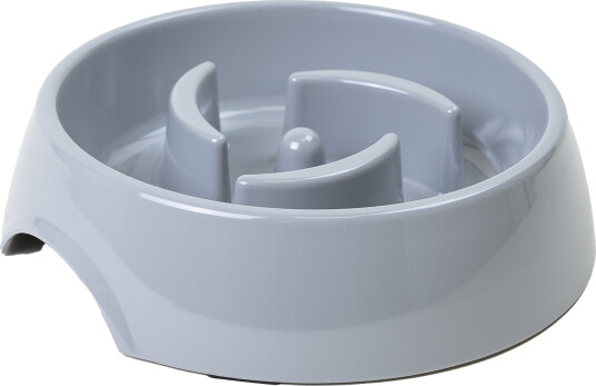 Matskål Slow Feed Grey L 600Ml 20X5Cm 20X5Cm