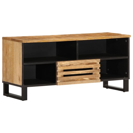 TV benk 100x34x46 cm grov heltre mango TV benk 100x34x46 cm grov heltre mango