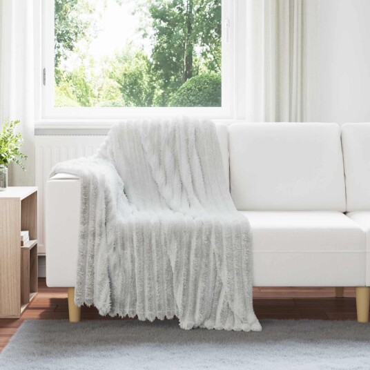 vidaXL Kastepledd 6 pcs Grå 150 x 130 cm Fleece