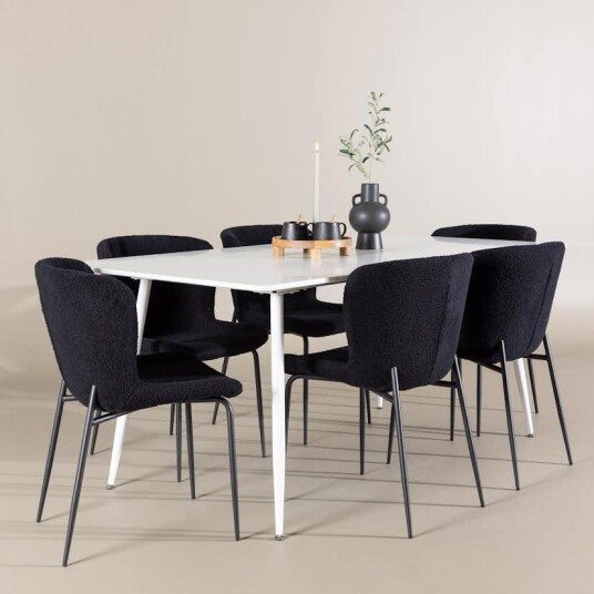 Venture Home Spisegruppe Venture Home Silar 180 med 6 stk Modesto Stoler GR24495