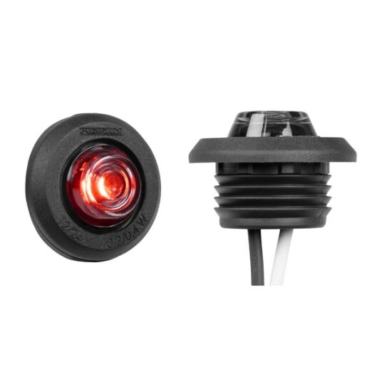 Posisjonslys PURELUX Spectre 1X Dark   12/24V / 0,5W / 28 mm Rød for flate overflater
