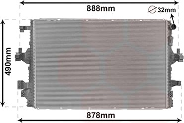VAN WEZEL 58012716 Radiator motorkjøling VAN WEZEL 58012716 Radiator motorkjøling