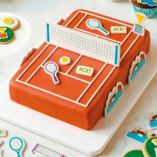 Spiselig Tenniskakepynt i Sukker 9 Deler – Decora