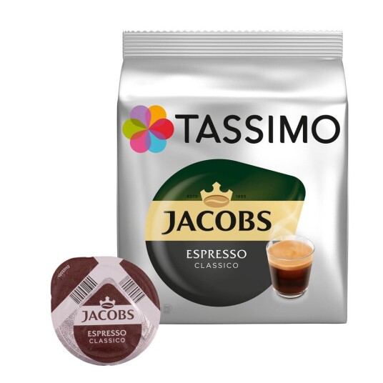 Tassimo Jacobs Espresso Classico til Tassimo. 16 kapsler Tassimo Jacobs Espresso Classico til Tassimo. 16 kapsler
