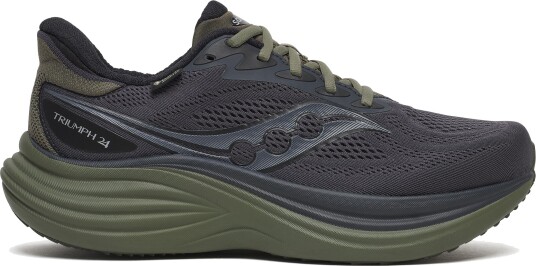Saucony Triumph 24 GORE-TEX Herre Løpesko Ebony/Fatigue 46