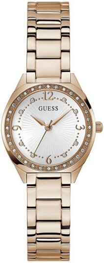 Guess Dameklokke GW0767L3 Charlotte Sølvfarget/Rose gulltonet stål