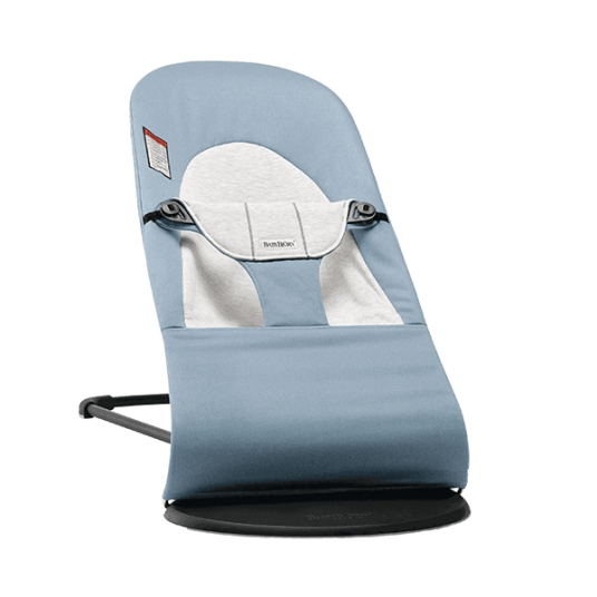 BabyBjörn Balance Soft Vippestol Vevet Jerseystoff Blå/Grå