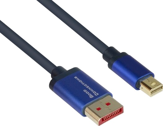 Alcasa 4824-Sf010b, 1 M, Displayport, Mini Displayport, Hankjønn, Hankjønn, 7680 X 4320 Piksler