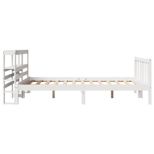Sengeramme uten madrass hvit 150x200 cm heltre furu 3305764