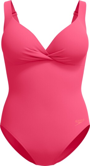 Speedo Womens Shaping Cross Knot 1 Piece Dark Pink 42EU