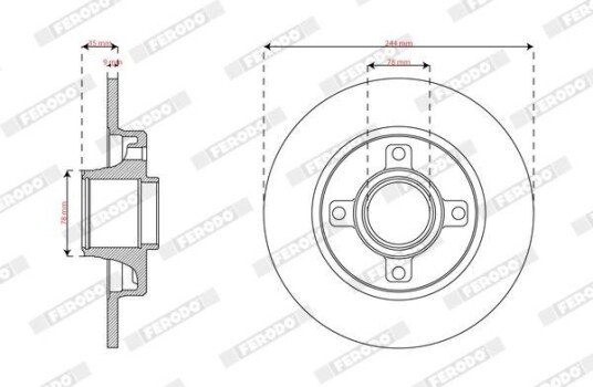 Bremseskive FERODO DDF2929-1