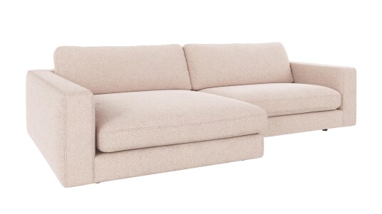 Rowico Home Duncan 3 seters sofa med sjeselong V Lys beige Max 1 258 x 150 x 78 cm Beige