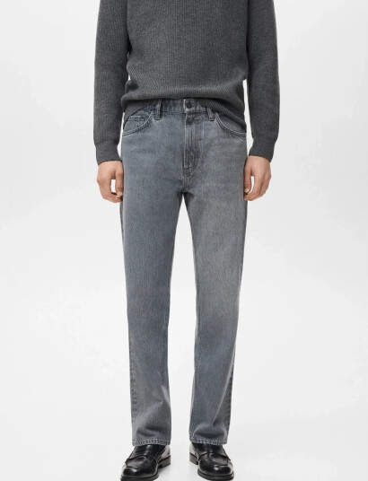Mango Moby Straight Fit Jeans Grey 46 Mango Moby Straight Fit Jeans Grey 46