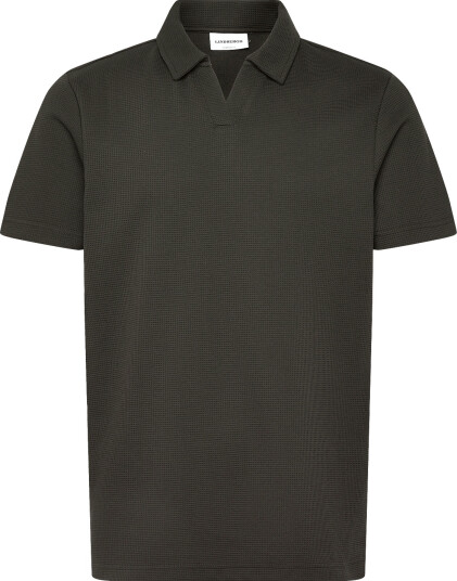Lindbergh | Waffle Polo Split Neck | L