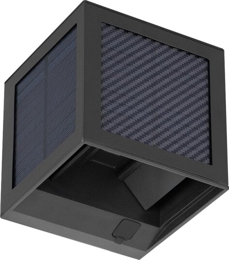 V Tac V Tac 9W Solara vegglampe med sensor   IP65 sort 3 i 1 CCT solcelle   Kulør : 3 i 1