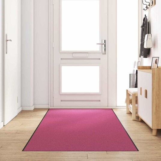 Dørmatte Annet Rosa og svart 120 x 400 cm Polyamid og PVC Dørmatte Annet Rosa og svart 120 x 400 cm Polyamid og PVC