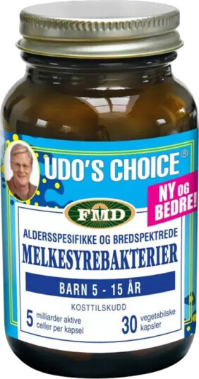 Udo`s Choice melkesyrebakterier 4 15 år 30 kap Udo`s Choice melkesyrebakterier 4 15 år 30 kap