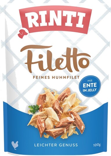 Rinti Våtfôr Filetto Pose I Gelé Med And Kylling 24 X 100 G Rinti Våtfôr Filetto Pose I Gelé Med And Kylling 24 X 100 G