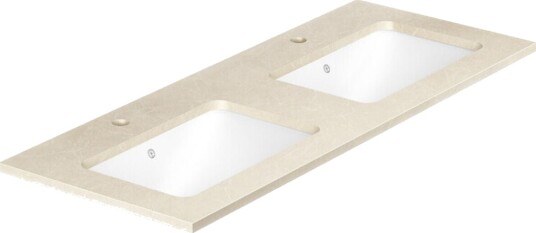 Gustavsberg Ducentic Benkeplate Beige Royal / 120cm Dobbel 1 Hull for Kran Gustavsberg Ducentic Benkeplate Beige Royal / 120cm Dobbel 1 Hull for Kran