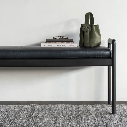 Ethnicraft Jack benk mahogny/skinn
