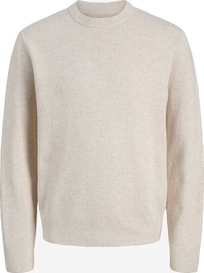 Jack & Jones Genser Jprblamilano Stitch Knit Crew Neck Hvit