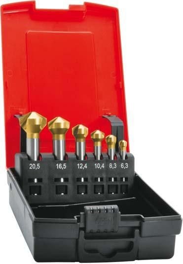 Format Konisk forsenkningssett HSS TiN 120gr 6,3-20,5mm Format Konisk forsenkningssett HSS TiN 120gr 6,3-20,5mm