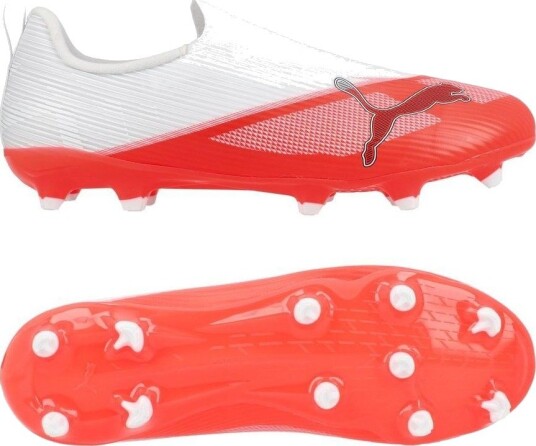 PUMA Ultra Nitro 7 Match Laceless Fg/ag The Arrival   Ultra Red/PUMA Svart/PUMA White Barn størrelse 38½