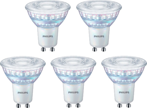 Philips Master Value GU10 spotlight 3000K 3,7W 5 pk Hvit Philips Master Value GU10 spotlight 3000K 3,7W 5 pk Hvit