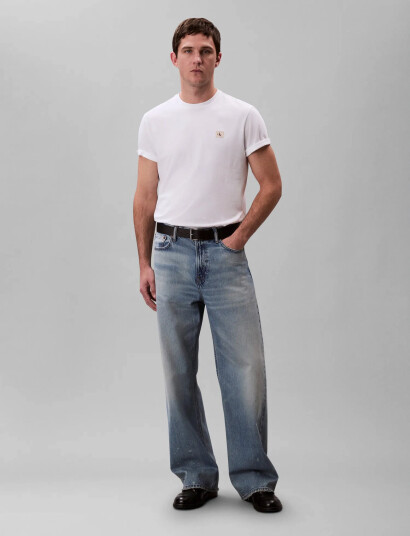 Calvin Klein Jeans Ss Badge 30S Jersey Classic Tee - White - S