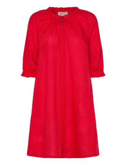 Cream Crbellis Lace Dress Short Red L/XL