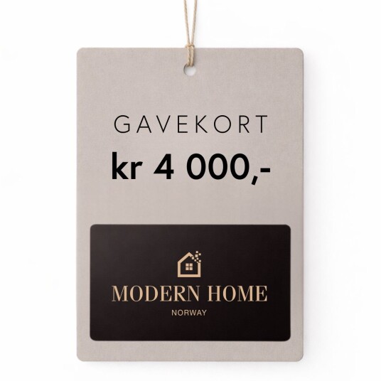 Modernhome Gavekort 4000 kroner Brun